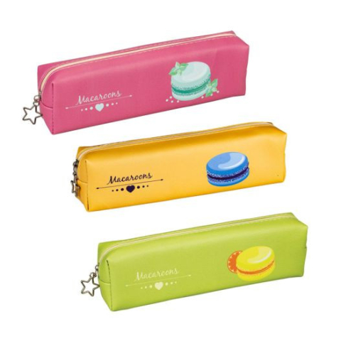 Penare - Penar cu un fermoar, model Macaroons, dimensiune 21x5,5 x 3,5 cm