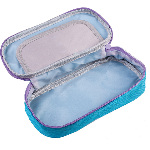 Penare - Penar neechipat cu un fermoar culoare bleu dimensiune 22 x 11 x 5 cm