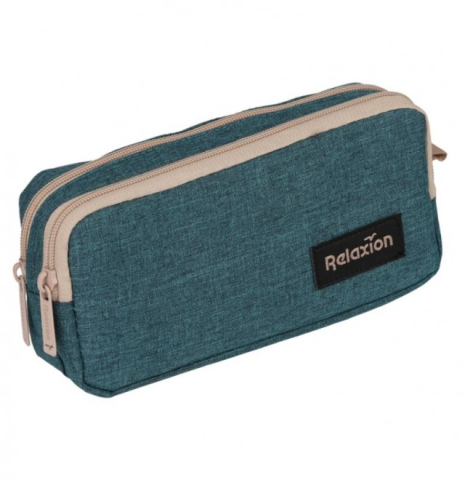 Penare - Penar RELAXION cu doua compartimente cu fermoar 10 x 21 x 6cm