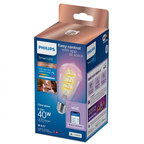 PHI WFB 40W ST64 E27 822-65 RGB CL 1PF/6 Cod Produs: 8720169165816 [0]