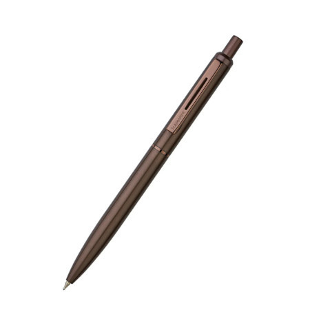 Pixuri cu mecansim - Pix Coffee, cu mecanism, mina tip Parker, culoare albastru, varf din otel inoxidabil de 0,6 mm, fara ambalaj