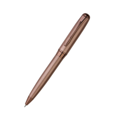 Pixuri cu mecansim - Pix Coffee cu mecanism prin rasucire, mina tip Parker, culoare albastru, varf din otel inoxidabil de 0,6 mm