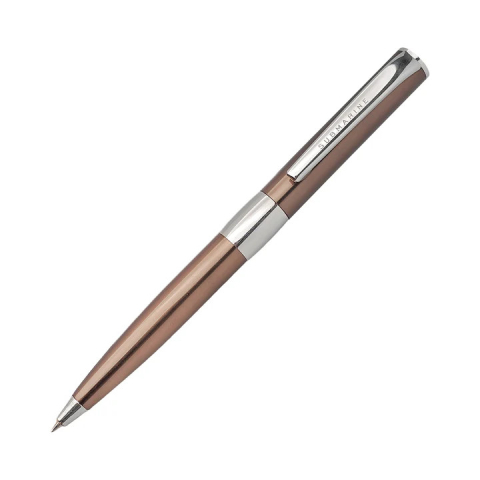 Pixuri cu mecansim - Pix Coffee cu mecanism prin rasucire, mina tip Parker, culoare albastru, varf din otel inoxidabil de 0,6 mm