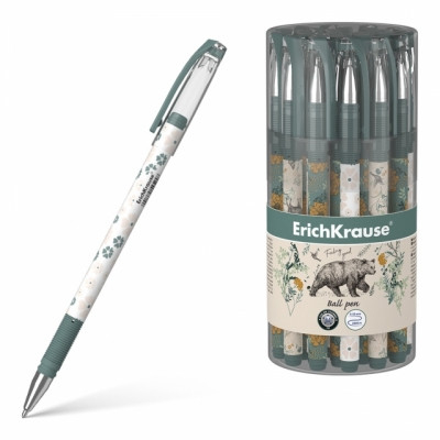 Pixuri cu mina si mine - Pix cu capac ColorTouch Natural Life mina 0,7mm culoare albastru 24buc/borcan