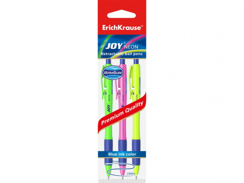 Pixuri cu gel - Pix cu mecanism EK Joy Neon 3/set