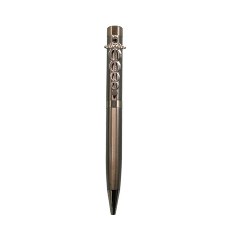 Pixuri cu mecansim - Pix Doctor Coffee cu mecanism prin rasucire, mina tip Parker, culoare albastru, varf din otel inoxidabil de 0,6 mm