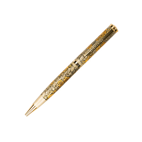 Pixuri cu mecansim - Pix Flower cu mecanism prin rasucire, mina tip Parker, culoare albastru, varf din otel inoxidabil de 0,6 mm