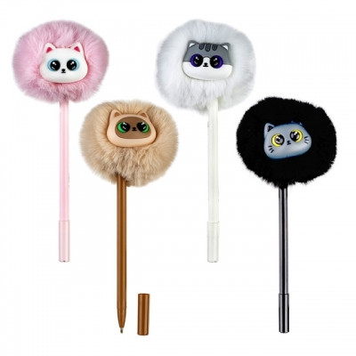 Pixuri cu mina si mine - Pix POMPOM kitty mina de 0.7mm modele asortate 16buc/display