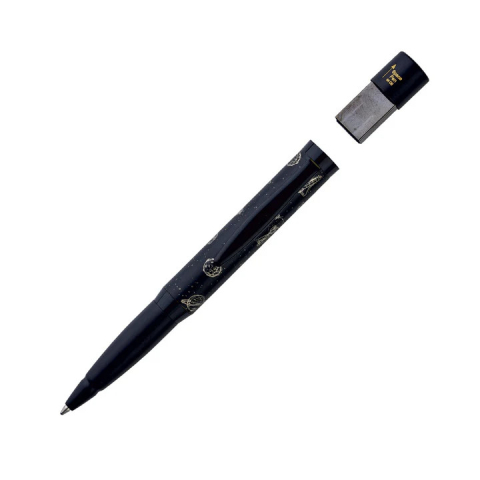 Pixuri cu mecansim - Pix Space cu mecanism prin rasucire, mina tip Parker culoare albastru,  capac cu stick de memorie de 64 GB