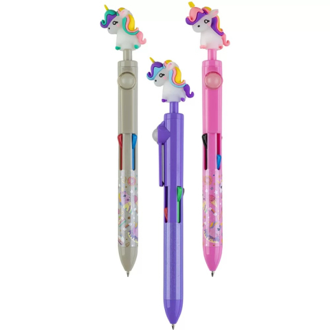 Pixuri cu mecansim - Pix UNICORN cu mecanism mina 0,7mm cu 4 culori 24buc/display