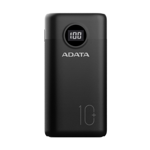 POWER BANK ADATA 10000mAh ,  Quick Charge 3.0 + PD 22.5W ,  2 x USB &amp; 1 x USB-C , digital display pt. status baterie , P10000QCD 10.000 mAh ,  total 3A , black ,  Cod Produs: AP10000QCD-DGT-CBK [0]