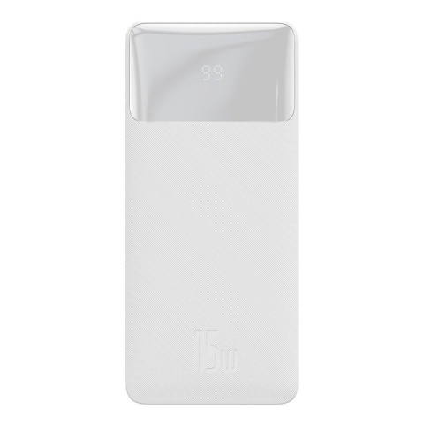 Electronice - POWER BANK Baseus Bipow, 20000mAh, 15W, 2 x USB; 1 x USB Type-C, digital display pt. status baterie, total 3A, alb, Cod Produs: PPBD050102