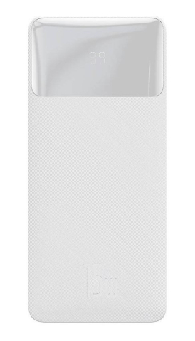 POWER BANK Baseus Bipow Digital Display ,  20000mAh ,  PD 15W ,  2 x USB; 1 x USB Type-C ,  1 x Micro USB digital display pt. status baterie ,  total 3A ,  alb Cod Produs: PPDML-J02 [3]