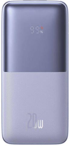 Electronice - POWER BANK Baseus Bipow Pro, 10000mAh, PD 20W, 2 x USB; 1 x USB Type-C, digital display pt. status baterie, include cablu USB la USB Type-C de 30 cm, violet Cod Produs: PPBD040205
