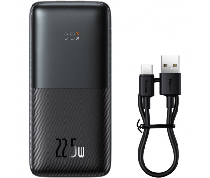 POWER BANK Baseus Bipow Pro , 10000mAh , PD 22.5W , 2 x USB; 1 x USB Type-C , digital display pt. status baterie , total 3A , negr Cod Produs: PPBD040001 [3]