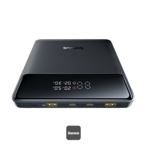 POWER BANK Baseus Blade H1 ,  20000mAh ,  PD 100W ,  ultra thin ,  2 x USB; 2 x USB Type-C ,  display digital pt. status baterie ,  total 5A ,  include cablu USB Type-C la USB Type-C ,  negru ,  Cod P [1]
