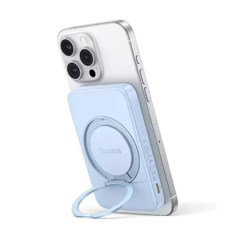 POWER BANK Baseus PicoGo Qi2 Magnetic , 5000mAh , PD 20W , 1 x USB Type-C , incarcare wireless Qi2 15W , prindere magnetica Iphone , include cablu USB Type-C la USB Type-C 30cm , albastru Cod P [1]