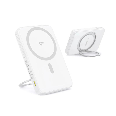 POWER BANK Baseus PicoGo Qi2 Magnetic , 5000mAh , PD 20W , 1 x USB Type-C , incarcare wireless Qi2 15W , prindere magnetica Iphone , include cablu USB Type-C la USB Type-c 30cm , alb Cod Produs [2]