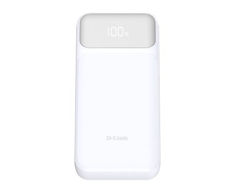 Power bank - POWER BANK D-Link ,  20000mAh 65W max ,  USB PD 3.0 si QC 3.0 ,  2 x USB Type-C ,  1 x USB ,  dimensiuni 144 x 69 x 29 mm ,  alb Cod Produs: DPP-201