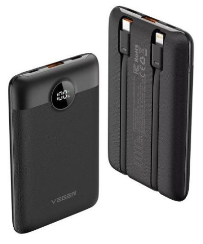 Power bank - POWER BANK USB 10000MAH/22.5W W/CABLE C11 W1170 VEGER Cod Produs: W1170