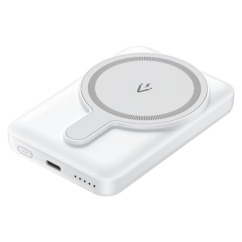 Electronice - POWER BANK Vention 5.000 mAh, 20W magnetic, wireless, 1 x USB-C, , 166g, alb, Cod Produs: FHSW0