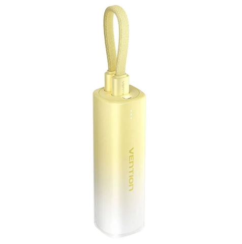 Power bank - Power Bank Vention (USB-C + Lightning) ,  5000mAh  , 20W Yellow Light Indicator Display Type Cod Produs: FHWY0