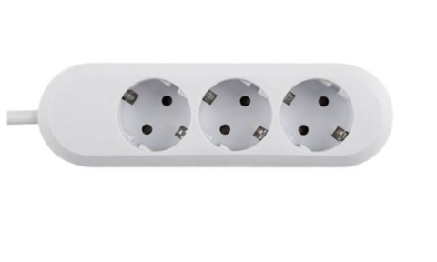 Prize si prelungitoare - PRELUNGITOR Bachmann , Schuko x 3 , conectare prin Schuko (T) , cablu 3 m , fara protectie , alb , Cod Produs: 387.271R
