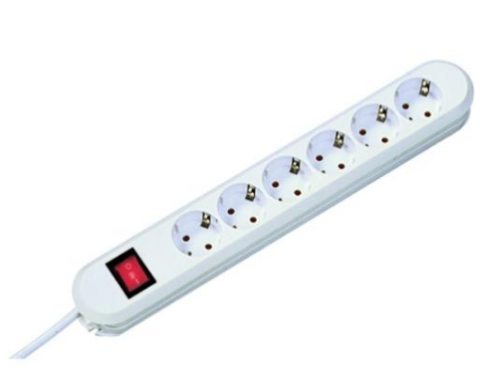 Prize si prelungitoare - PRELUNGITOR Bachmann , Schuko x 6 , conectare prin Schuko (T) , cablu 5 m , fara protectie , alb , Cod Produs: 381.252KR