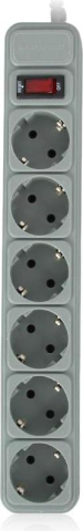 Electronice - PRELUNGITOR GEMBIRD, Schuko x 6, conectare prin Schuko (T), cablu 3 m, 16 A, protectie supratensiune, protectie copii, gri, Cod Produs: SPG6-B-10C