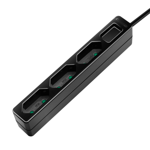 PRELUNGITOR LOGILINK ,  Euro skt x 3 ,  cablu 3G 1.0mm2 ,  230 V/7.5 A ,  50 Hz ,  max. 1700 W ,  IP20 ,  1.5m , negru ,  Cod Produs: LPS229B [1]