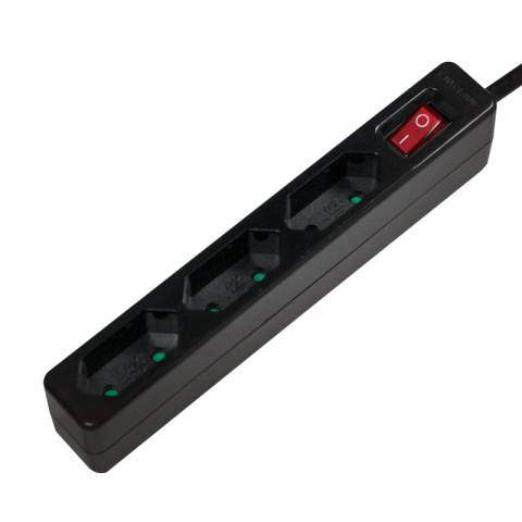 Prize si prelungitoare - PRELUNGITOR LOGILINK ,  Euro skt x 3 ,  conectare prin Schuko (T) ,  cablu 1.5 m ,  7.5 A ,  protectie contact accidental ,  negru ,  Cod Produs: LPS230B