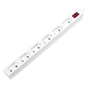 Electronice - PRELUNGITOR LOGILINK , Euro skt x 6 , conectare prin Schuko (T) , cablu 1.5 m , 7.5 A , protectie contact accidental , on / off , alb , Cod Produs: LPS232