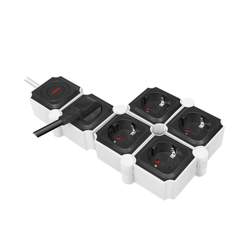 PRELUNGITOR LOGILINK ,  flexibil 180 grade ,  Schuko x 5 ,  cablu 3G 1.5mm2 ,  230 V/16 A ,  50 Hz ,  max. 3600 W ,  buton intrerupator iluminat ,  IP20 ,  1.5m ,  alb/negru Cod Produs: LPS277 [1]