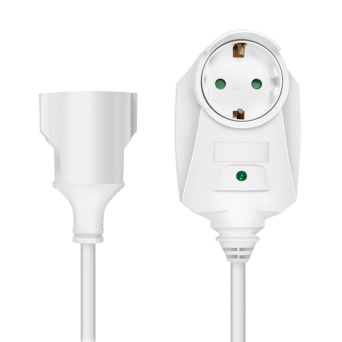 PRELUNGITOR LOGILINK ,  Schuko X 1  ,  Schuko transfer X 1 ,  IP20 ,  230 V/16 A ,  50 Hz ,  max. 3500 W ,  3m ,  alb Cod Produs: LPS275 [1]