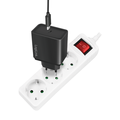 PRELUNGITOR LOGILINK ,  Schuko x 3 ,  cablu 3G 1.5mm2 ,  230 V/16 A ,  50 Hz ,  max. 3500 W ,  buton intrerupator iluminat ,  IP20 ,  1.4m ,  alb ,  Cod Produs: LPS206 [1]