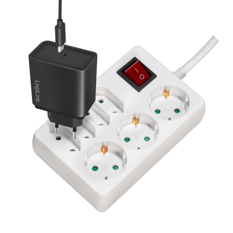 PRELUNGITOR LOGILINK ,  Schuko x 3 ,  Euro skt x 4 ,  conectare prin Schuko (T) ,  cablu 5 m ,  16 A ,  protectie stropire cu apa ,  on / off ,  alb ,  Cod Produs: LPS210 [1]