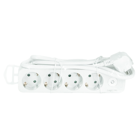 PRELUNGITOR LOGILINK ,  Schuko x 4 ,  cablu 3G 1.5mm2 ,  230 V/16 A ,  50 Hz ,  max. 3600 W ,  buton intrerupator iluminat ,  IP20 ,  1.5m ,  alb Cod Produs: LPS245 [1]