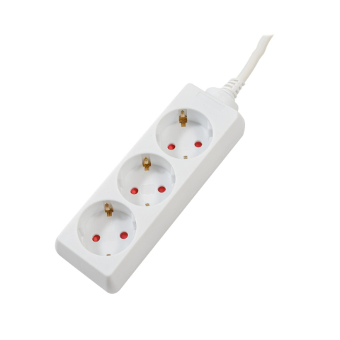 Prize si prelungitoare - PRELUNGITOR SPACER ,  Schuko x 3 ,  conectare prin Schuko (T) ,  cablu 1.5 m ,  16 A ,  protectie copii ,  alb ,  Cod Produs: PP-3-15