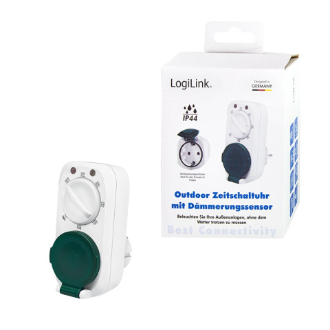 PRIZA inteligenta LOGILINK ,  Schuko x 1 ,  conectare prin Schuko (T) ,  16A ,  comutare mecanica a timpului-7 presetari ,  protectie stropire cu apa IP44 ,  pentru exterior ,  alb Cod Produs: ET0013 [3]