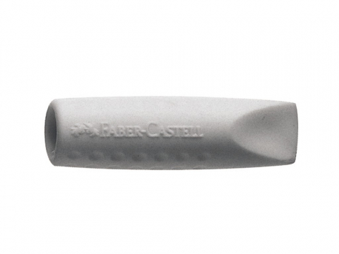 Gume de sters - Radiera capac grip 2001 gri Faber-Castell 2 buc/set