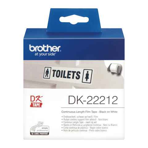 Benzi etichete originale Brother - Rola de hartie continua originala Brother DK22212, 62mm latime, 15.24 metrii, banda de film