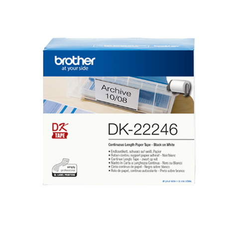 Benzi etichete originale Brother - Rola de hartie continua originala Brother DK22246, 103mm latime, 30.48 metrii