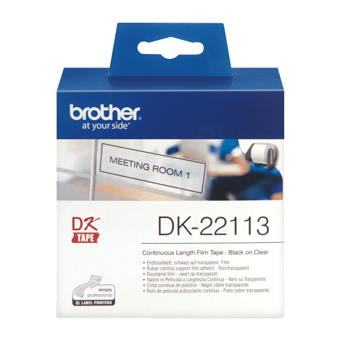 Benzi etichete originale Brother - Rola de hartie continua originala Brother DK22113, 62mm latime, 15.24 metrii, banda de film