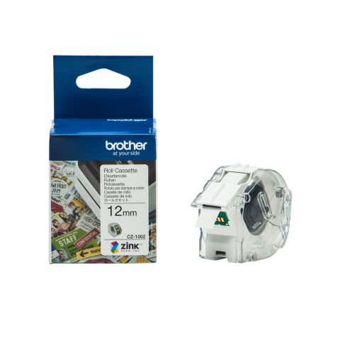 Benzi etichete originale Brother - Rola etichete color continua originala Brother CZ1002, 12mm latime, 5 metrii