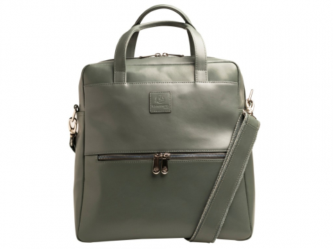 Rechizite si articole scolare - Rucsac din piele laptop 14" Exactive Lady Exacompta 17236E, gri