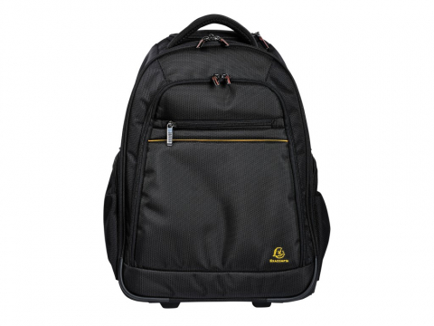 Rechizite si articole scolare - Rucsac laptop 15,6" Exactive Exabusiness cu roti si maner telescopic Exacompta 18634E, negru