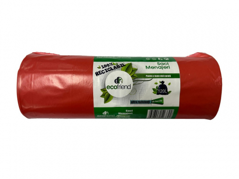 Accesorii menaj - Saci menaj 120 L (70 x 110) 30 microni 10 buc/rola LDPE