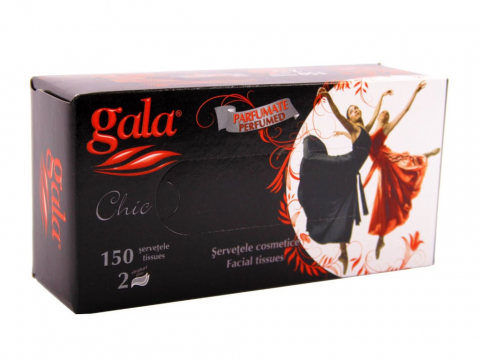 Produse de curatenie - servetele faciale la cutie 150 buc/cut 2 straturi Gala