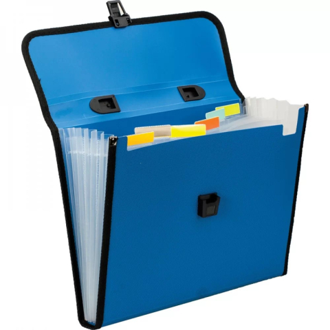 Serviete - Servieta plastic A4 cu maner 6 compartimente