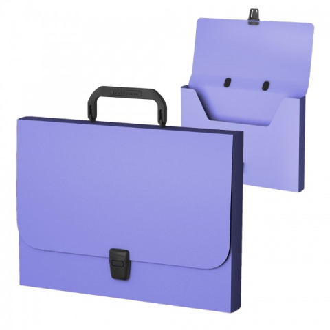 Serviete - Servieta plastic A4 cu maner inmagazinare 4 cm culoare VIOLET